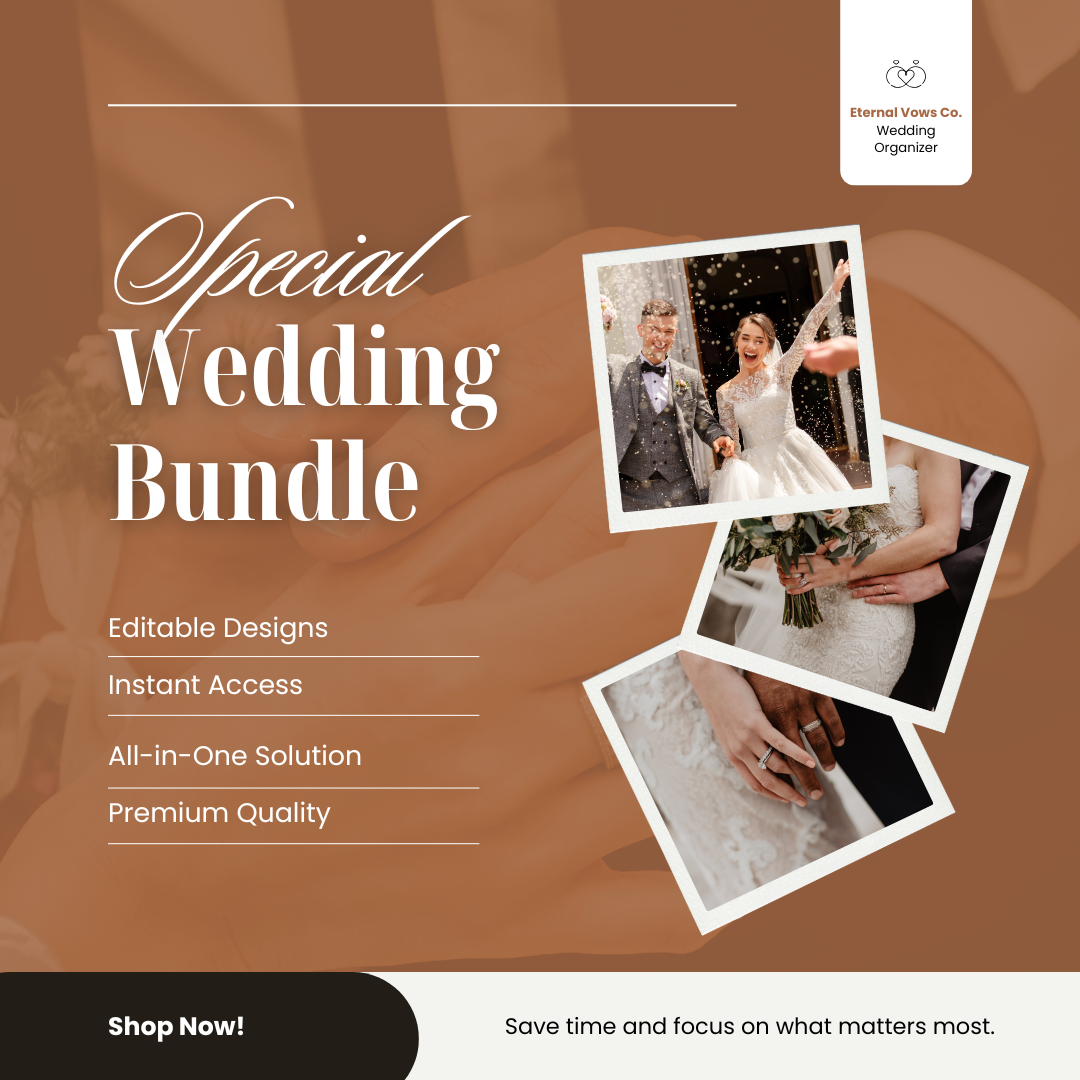 All-in-One Wedding Planner Bundle (Planner + Budget Tracker + Kids Activities)